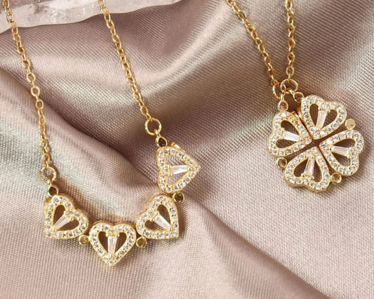 Collar Trebol De Corazones