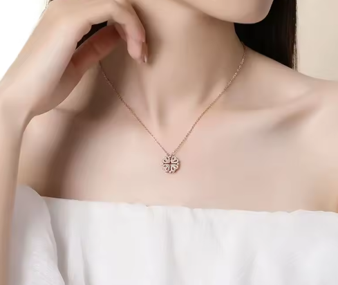 Collar Trebol De Corazones